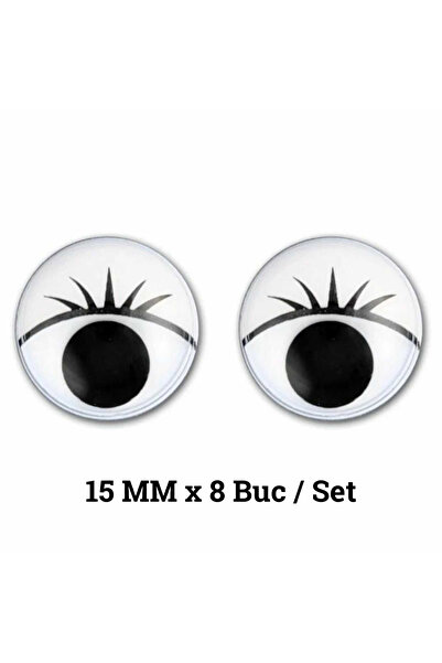 Meyco Set de globuri oculare cu gene, pupilă mobilă, accesorii pentru artizan...