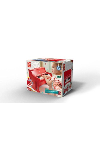 Hape PIAN ELECTRONIC ROSU CU LUMINI