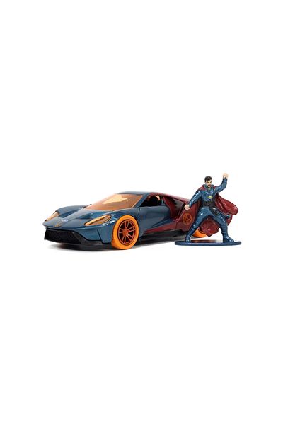 Simba Jada Marvel Ford GT Diecast Car 1:32 Scale and Doctor Strange Diecast Figure