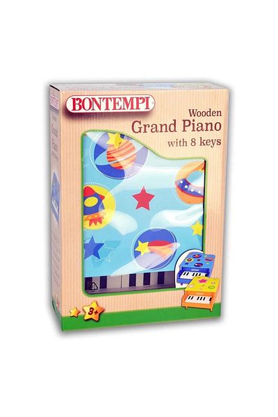 Bontempi Wooden Piano With 8 Keys Blue