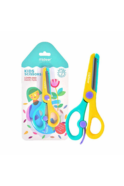 Mideer Children's Round Head Scissors, Stainless Steel, 13 Cm,