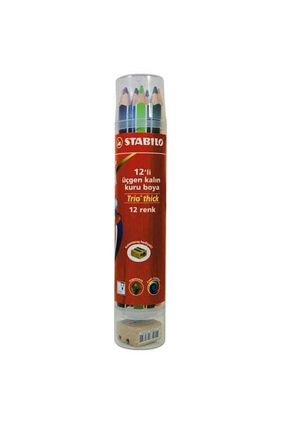 Stabilo Dry Paint Trio Thick Plastic Tube 12 Pack Jumbo