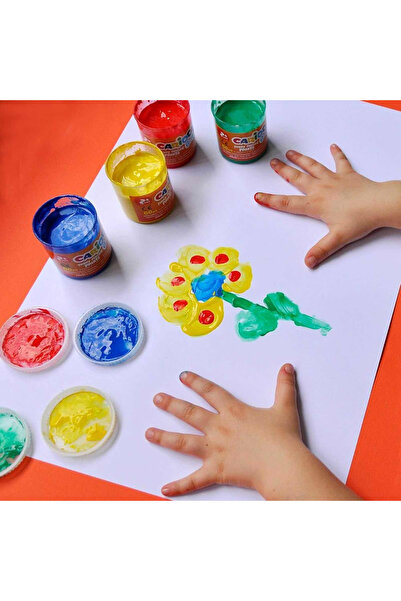 CARIOCA Δακτυλομπογιά, Πλενόμενη, Δακτυλομπογιά για μωρά, 2 ετών, 6 χρώματα / σετ