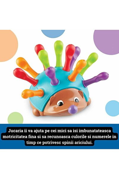 Micostore Culorile Ariciului, Jucarie Motricitate Si Sortare Culori, Arici Cu Tepi, Ariciul Spike 18 Luni