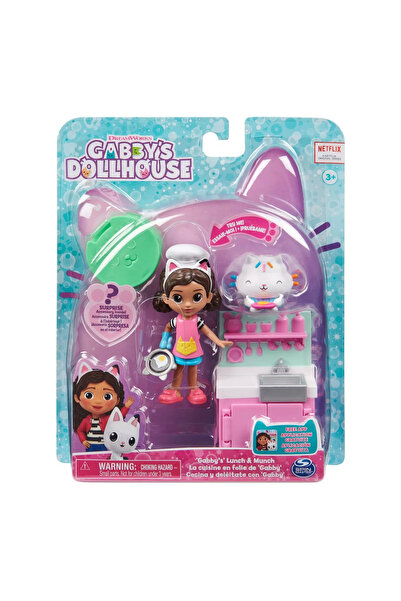 Spin Masters GABBYS DOLLHOUSE SET PAPUSA 9.7CM CU PISICUTA BUCATARIA LUI GABBY