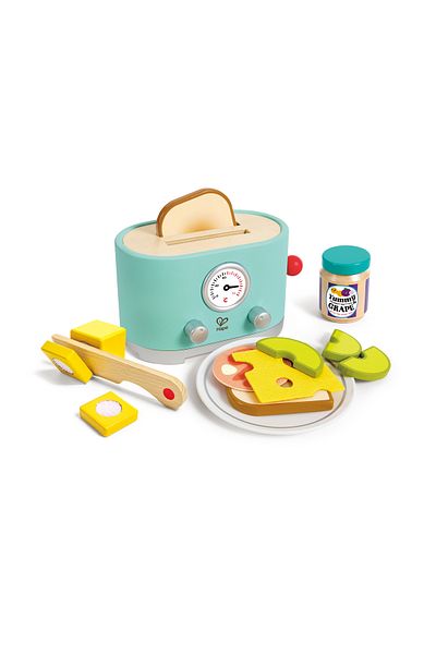 Hape Wooden Toy - Ding & Pop-up Toaster (15 PIECES)