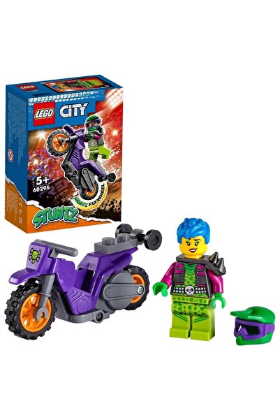 LEGO 60296 Motocicletă demonstrativă Model City cu aer și volantă, set de con...