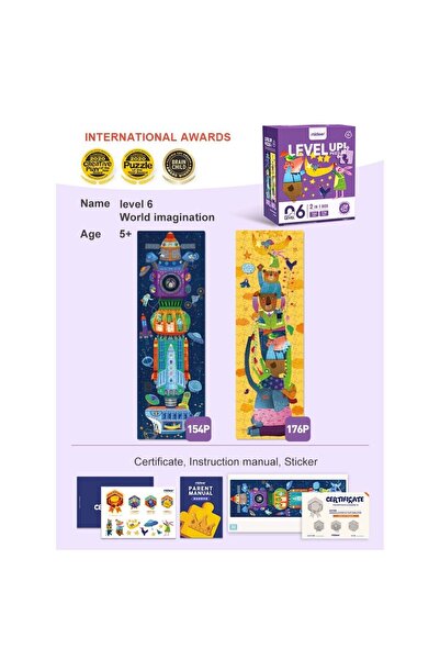 Mideer Puzzle Level 6, Imagination of the World, 2 Boxes Included