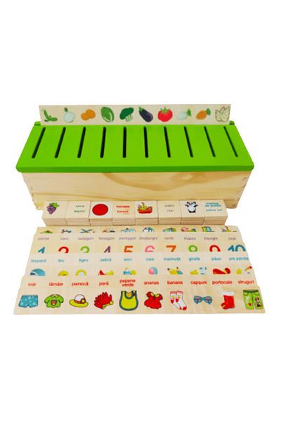 Micostore Joc educativ de sortare, asociere clasificare, 88 piese, montessori