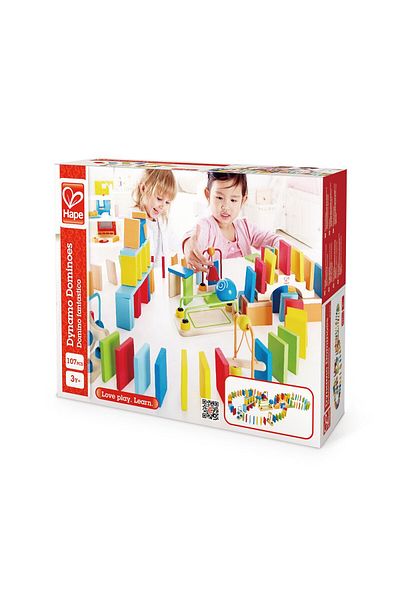 Hape Wooden Toy - Domino Dynamo (100 PIECES)