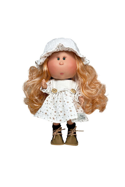 OEM Păpușa Nines D'onil, Mia, cu păr portocaliu, pălărie albă, parfum de vani...