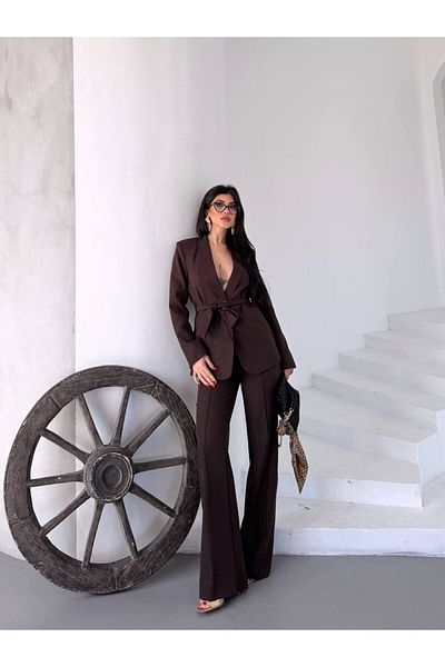 ZF BUTİK Set aus Jacke und Hose mit Gürtel