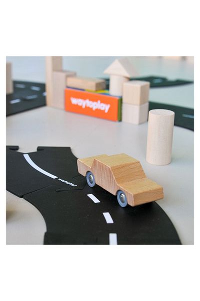 waytoplay Masinuta Handmade Din Lemn, , Natur