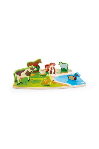 Hape Wooden Puzzle - 3d Farm Animals