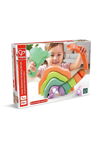 Hape Wooden Stacking Toy - Elephant (7 PIECES)