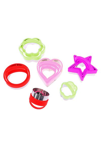 COOKSTYLE Set Of 12 Dough Cutters, Stainless Steel Cutters, With Handle, Colored