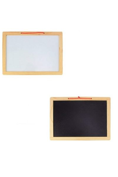 Micostore Magnetic Board for Children, 2 Sided and Wooden Frame, 44 X 33 Cm