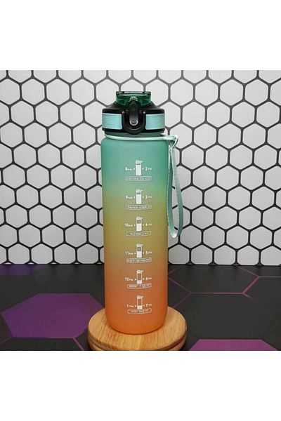 Micostore Sticla De Apa Motivationala, 1l, Pai Incorporat Si Deschidere Automata, Reutilizabila, Portabila
