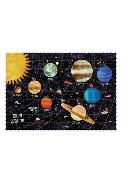 Londji Puzzle Cu Planetele Sistemului Solar, Cu 100 De Piese, Model Cosmos, Pt Copii Cu Varsta 6 Ani