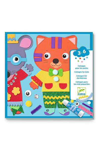 djeco Δημιουργικά Κολάζ Παιχνιδιών Μικροί Φίλοι