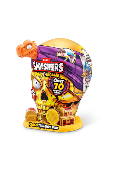Smashers - Set With Over 70 Gold Treasure Hunter Figures And Accessories, Dino Island