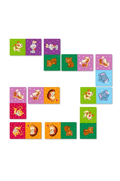 dodotoys Joc Domino Animale, 28 de bucăți