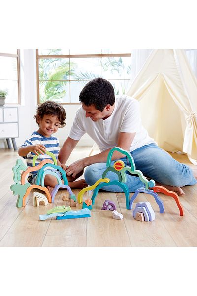 Hape Wooden Stacking Toy For Children - Nature