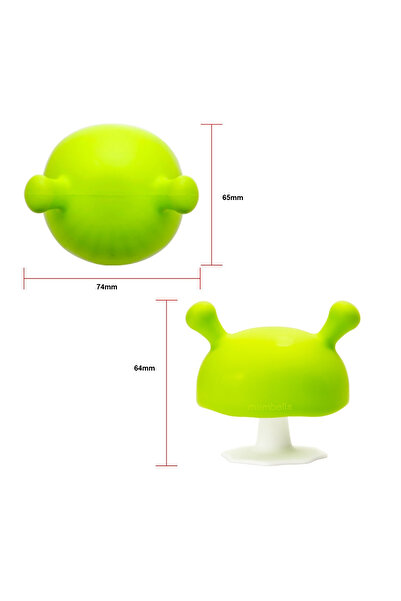 Mombella Silicone Gingival Ring, , Iron Green Mushroom