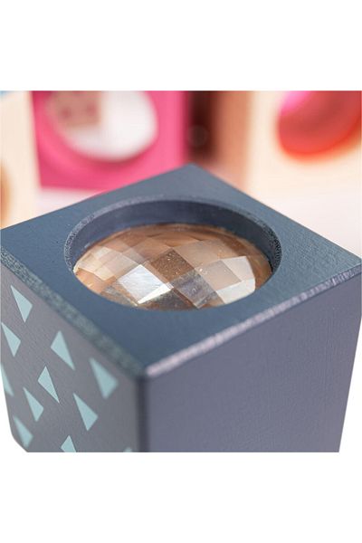 BIGJIGS Toys Set of 8 Wooden Sensory Cubes