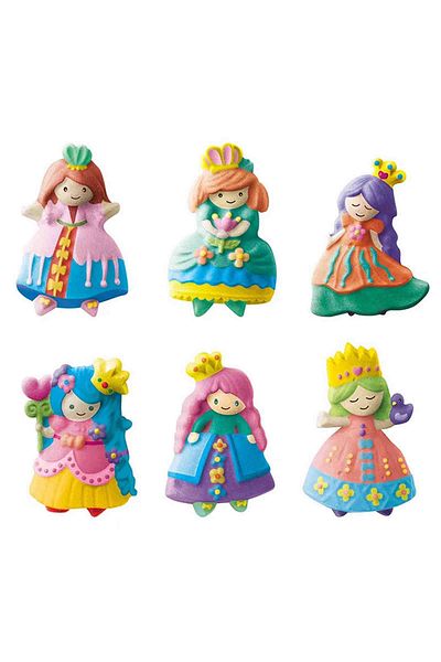 Micostore Princesses, Plaster Figures To Paint For Children, Complete Diy Kit