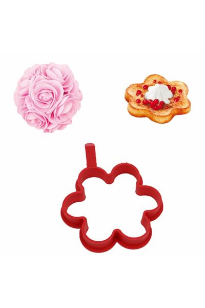 mys silicone Forma silicon pentru prajit Oua ochiuri si Clatite tip Pancakes, 12.5 x 12.5 x 3 cm
