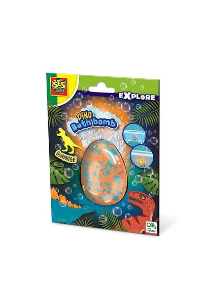 SES Creative Effervescent bath bomb for children with surprise dinosaur