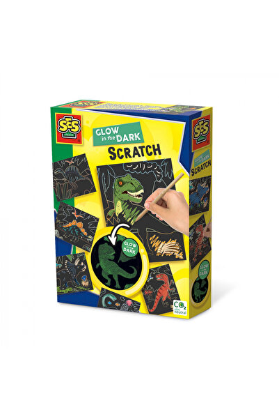 SES Creative Kreativní sada - Škrabadlo s dinosaurem, které svítí ve tmě