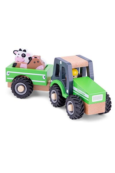 New Classic Toys Tractor Cu Trailer - Animale