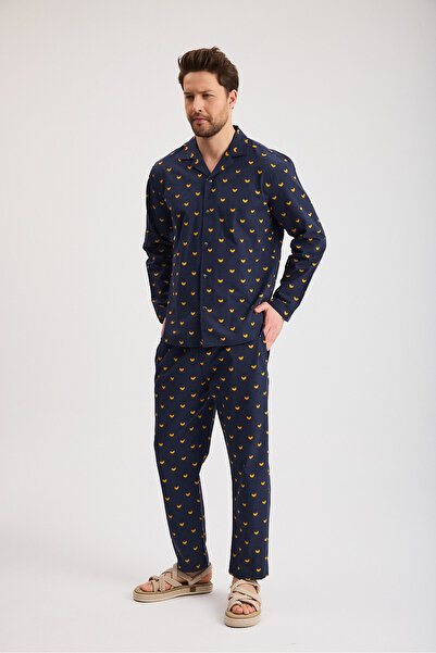 Soho Mood Чоловічі 100% бавовняні штани з візерунком, преміум-клас - Ткані піжами - Домашній одяг