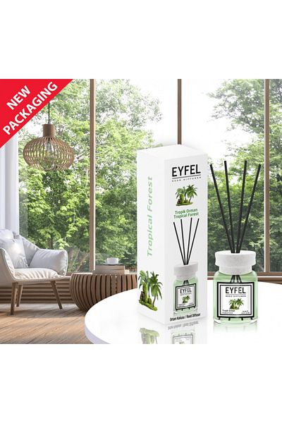 Eyfel Room Freshener With Sticks, Tropical Forest, 120ml