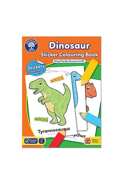 Orchard Toys Coloring Book With Activities In English And Dinosaur Stickers