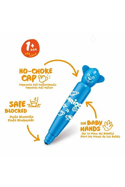 CARIOCA Baby Markers 1 Year Old, Washable, Baby 1, 12 Colors / Set
