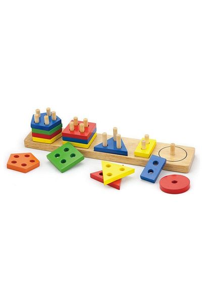 Viga Toys Joc De Sortare Educativ Cu Forme Geometrice,