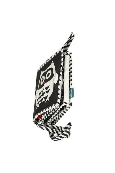 Micostore Carte Senzoriala Bebelusi, Imagini Alb - Negru Si Contrast,15 X 15 Cm Si Protectie De Patut,bufnita