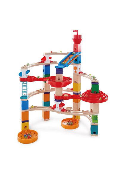 Hape Quadrilla Children's Toy - Ball Circuit - Super Spiral (129 PIECES)