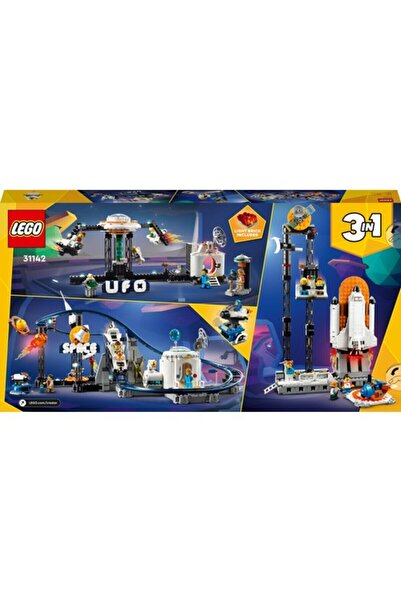 LEGO Horská dráha Creator Space 31142 - s věží a detailem kolotoče pro děti od 9 let