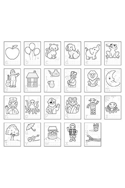 Orchard Toys Coloring Book With English Activities And Abc Stickers