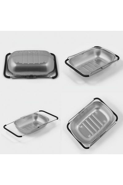 Transformacion Adjustable Sink Strainer Colander 304 Stainless Steel 721523
