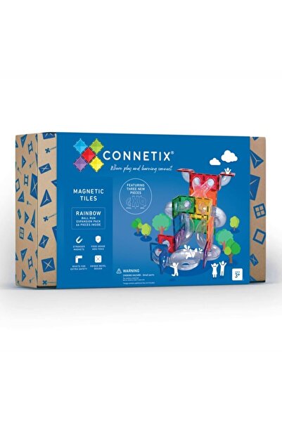 Connetix Σετ μαγνητικής κατασκευής, 66 τεμαχίων, με τρέξιμο με μπάλα, πακέτο επέκτασης τρεξίματος με μπάλα