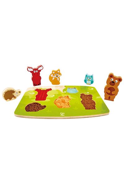 Hape Forest Animals Textured Puzzle /