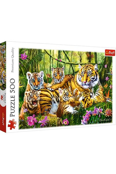Trefl Puzzle 500 Tygří rodina
