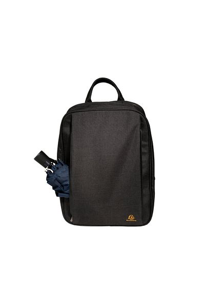 Exacompta Rucsac pentru laptop de 14", compact, durabil, culoare gri închis
