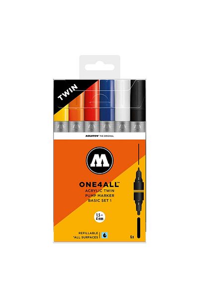 Molotow Marker Acrilic One4all Acrylic Twin Basic-set 1, 6 Buc