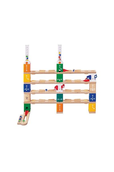 Hape Quadrilla Children's Toy - Ball Circuit - Basic Coding Set (125 PIECES)